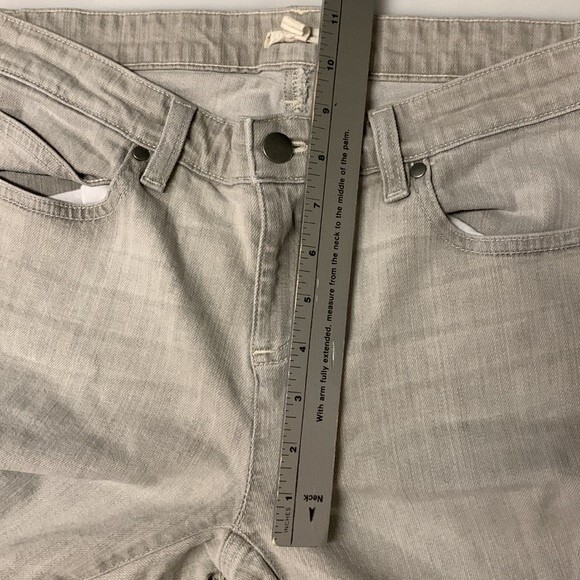 Eileen Fisher Medium Gray Denim Mid-Rise Slim Straight Leg Jeans Size 4 - Picture 7 of 8